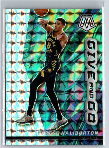 2022-23 Panini Mosaic #13 Tyrese Haliburton Give and Go Mosaic J59