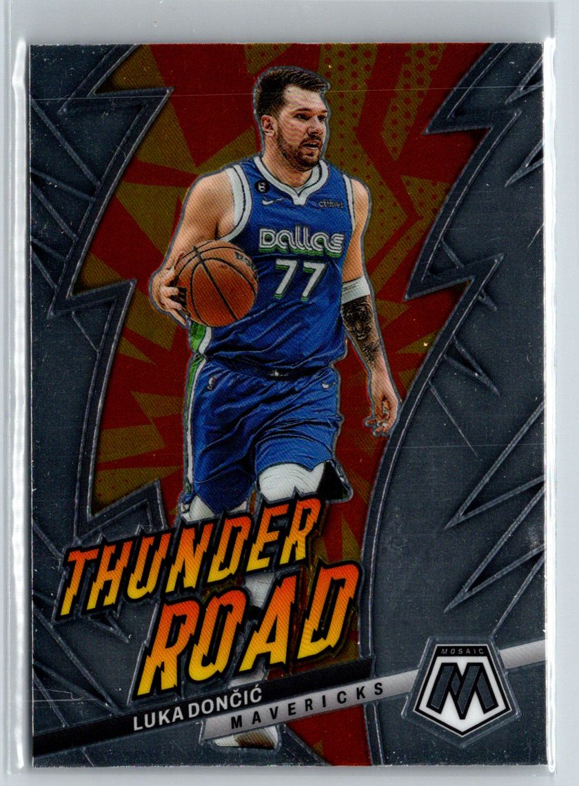 2022-23 Panini Mosaic #9 Luka Doncic Thunder Road Mosaic J59