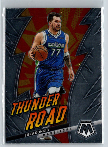 2022-23 Panini Mosaic #9 Luka Doncic Thunder Road Mosaic J59