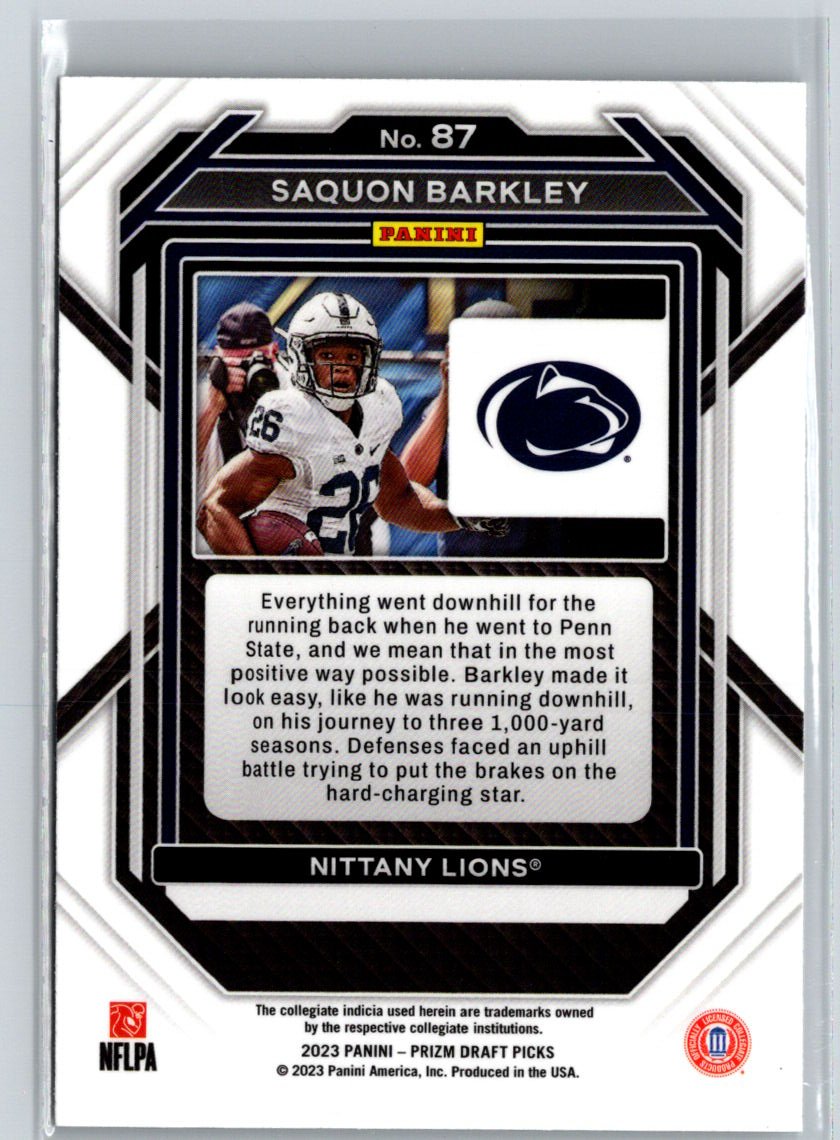 2023 Panini Prizm Draft Picks #87 Saquon Barkley J60