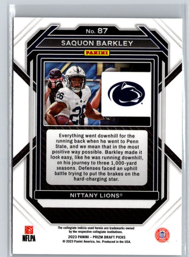 2023 Panini Prizm Draft Picks #87 Saquon Barkley J60