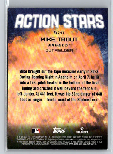 2023 Topps Chrome Update #ASC-29 Mike Trout Action Stars J60