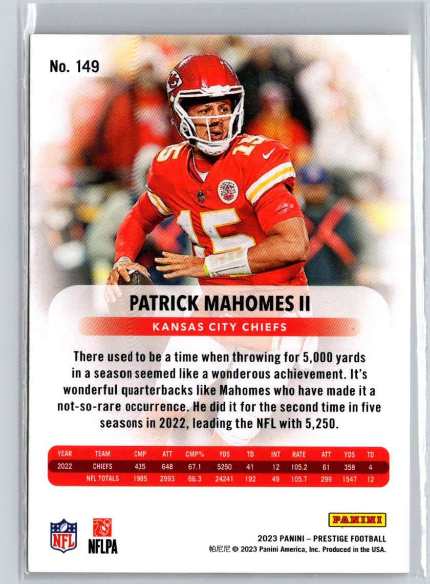 2023 Panini Prestige #149 Patrick Mahomes II J60