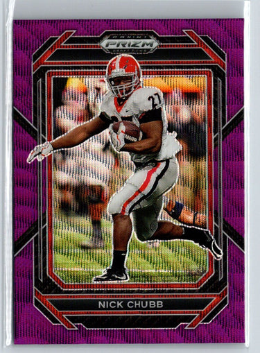 2023 Panini Prizm Draft Picks #80 Nick Chubb Prizms Purple Wave J61