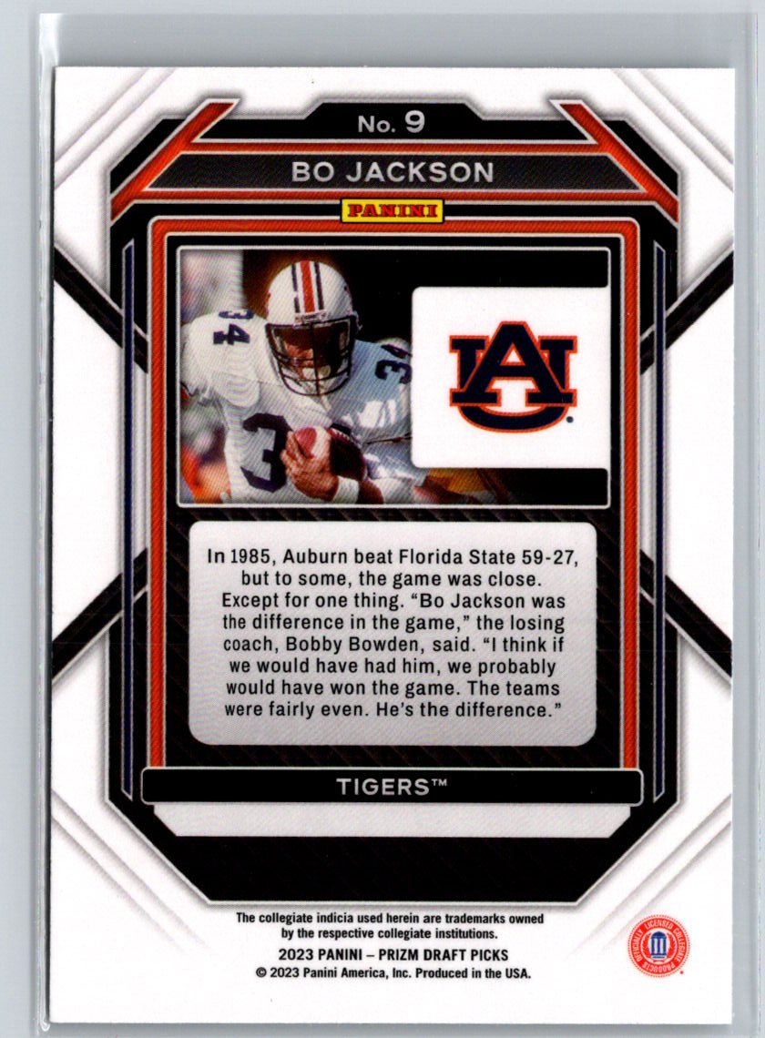 2023 Panini Prizm Draft Picks #9 Bo Jackson J61