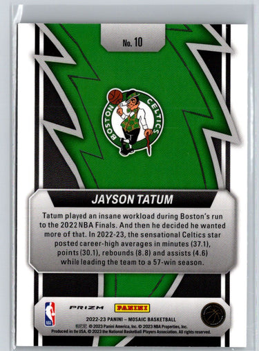 2022-23 Panini Mosaic #10 Jayson Tatum Thunder Road Mosaic J62