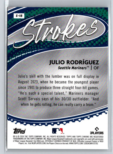 2024 Topps Chrome #S-18 Julio Rodriguez Strokes J62