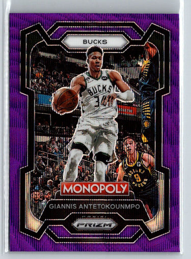 2023-24 Panini Prizm Monopoly #49 Giannis Antetokounmpo Purple J62