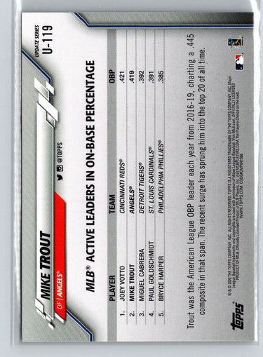 2020 Topps Update #U-119 Mike Trout J62