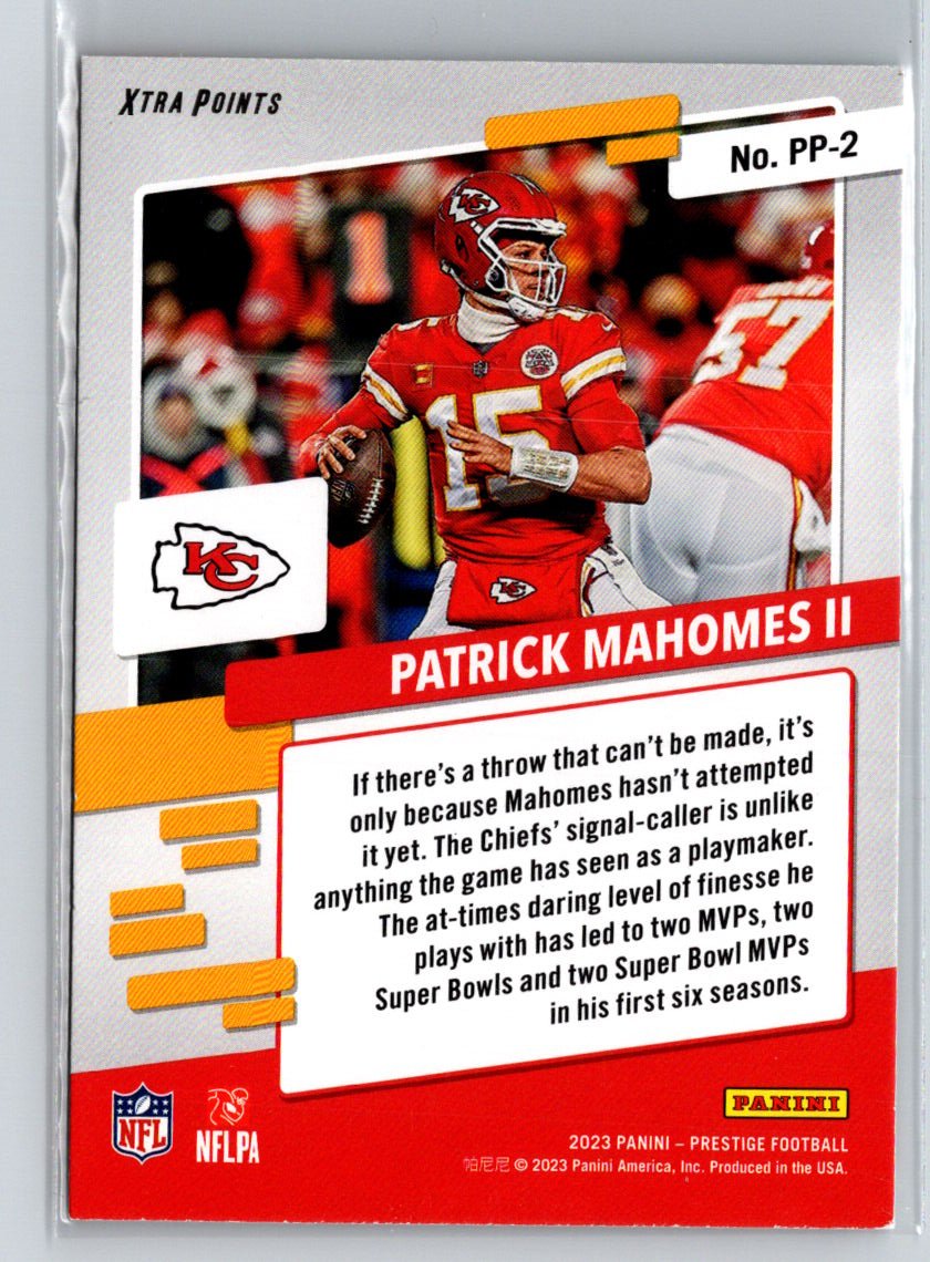 2023 Panini Prestige #PP-2 Patrick Mahomes II Prestigious Pros J62