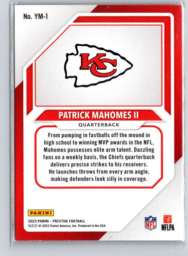 2023 Panini Prestige #YM-1 Patrick Mahomes II Youth Movement J63