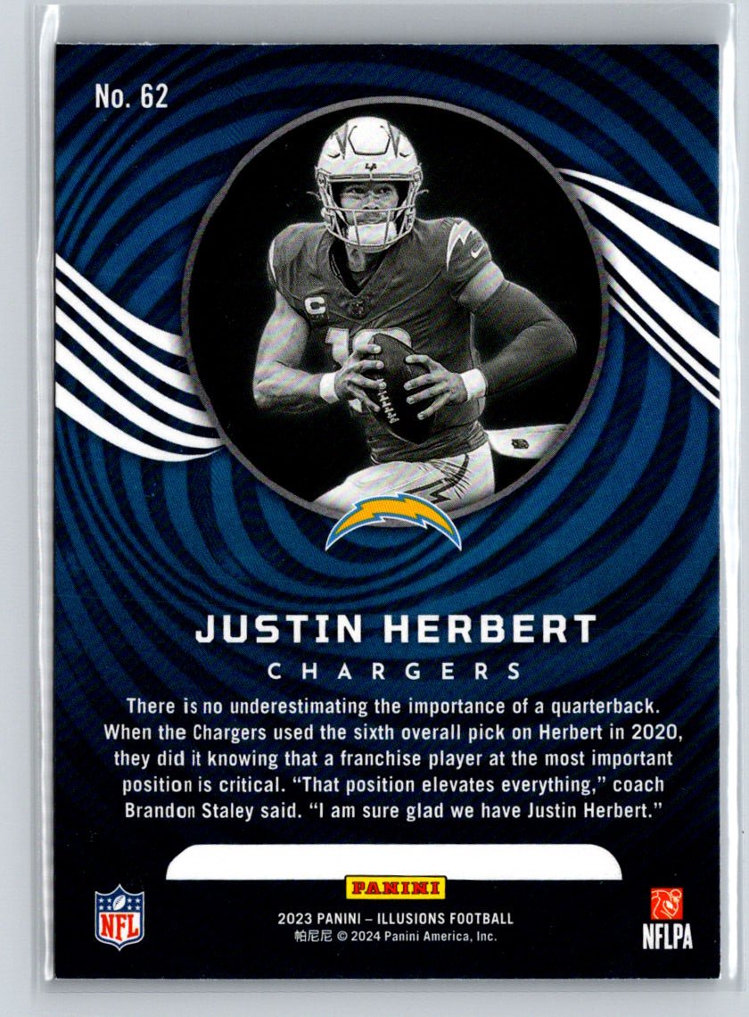 2023 Panini Illusions #62 Justin Herbert J63