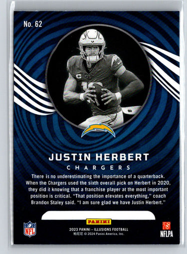2023 Panini Illusions #62 Justin Herbert J63