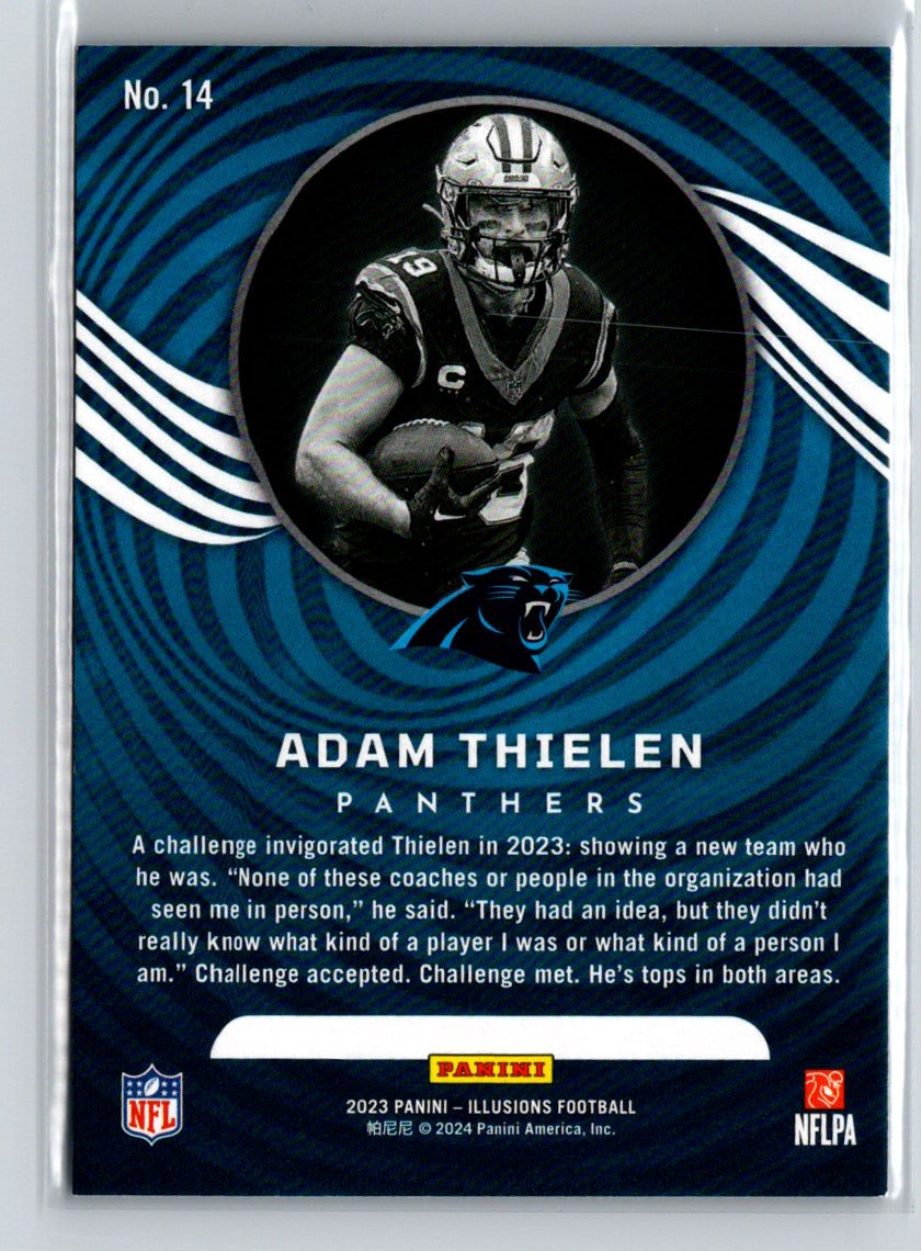 2023 Panini Illusions #14 Adam Thielen Emerald Trophy Collection J63