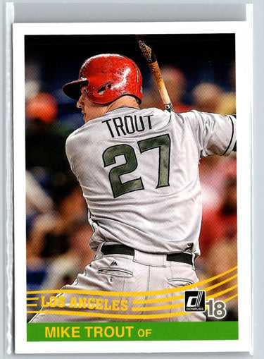 2018 Donruss #242b Mike Trout : Back of Jersey J64