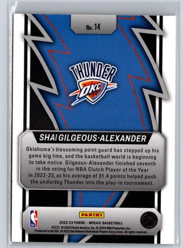 2022-23 Panini Mosaic #14 Shai Gilgeous-Alexander Thunder Road J64