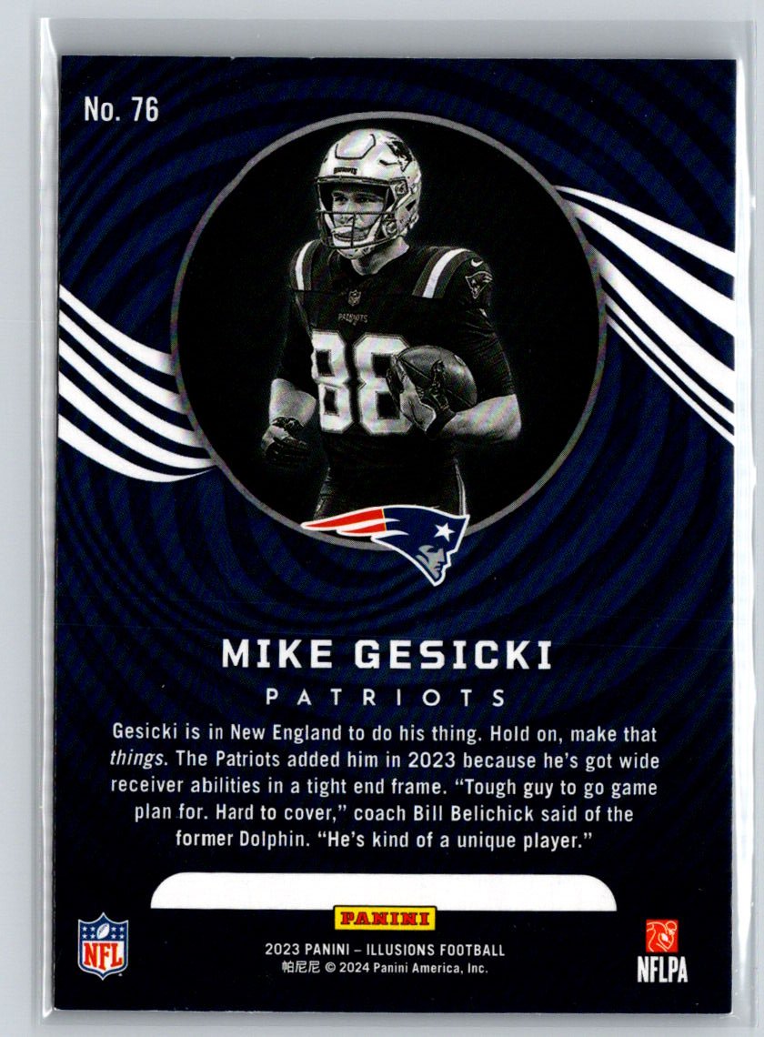 2023 Panini Illusions #76 Mike Gesicki Emerald Trophy Collection J65