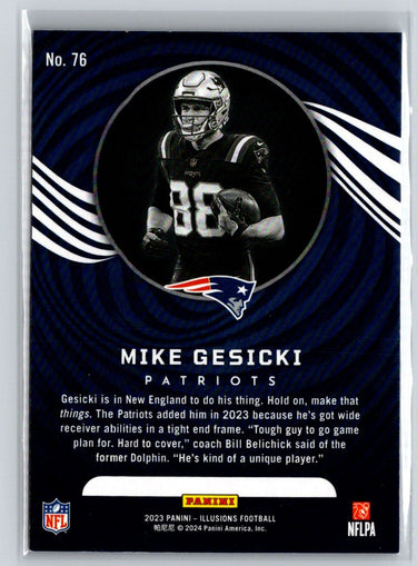2023 Panini Illusions #76 Mike Gesicki Emerald Trophy Collection J65