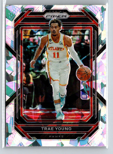 2022-23 Panini Prizm #164 Trae Young Prizms Ice J66