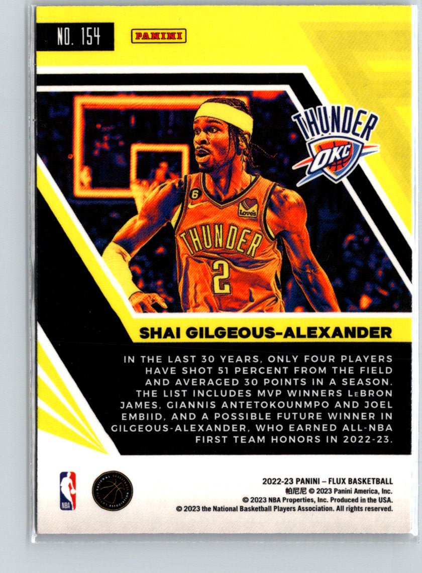 2022-23 Panini Flux #154 Shai Gilgeous-Alexander J66