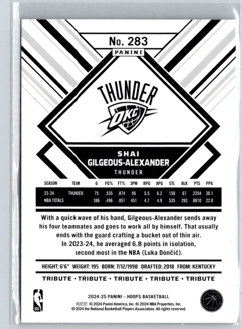2024-25 Hoops #283 Shai Gilgeous-Alexander J66
