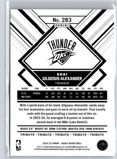 2024-25 Hoops #283 Shai Gilgeous-Alexander J66