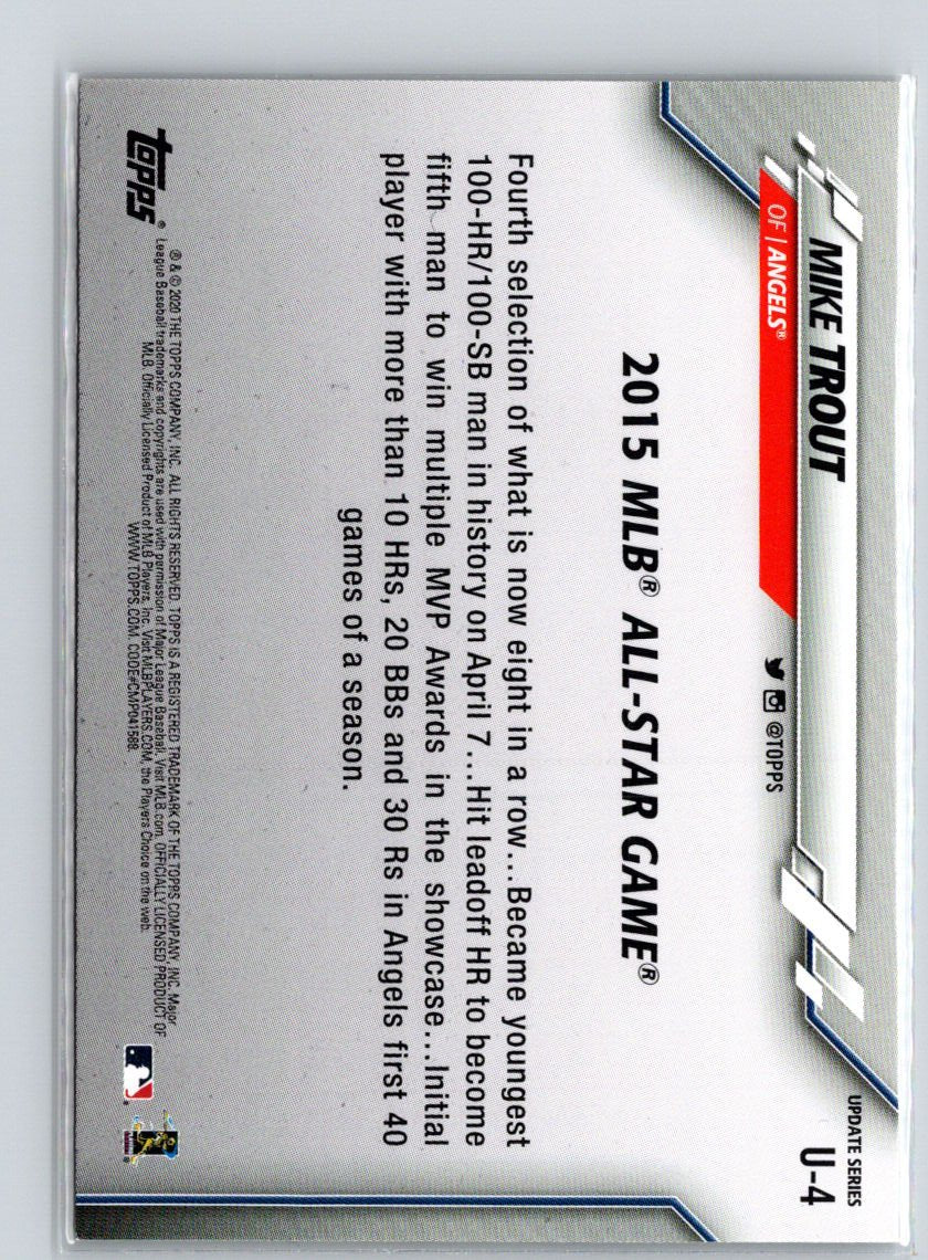 2020 Topps Update #U-4 Mike Trout J67