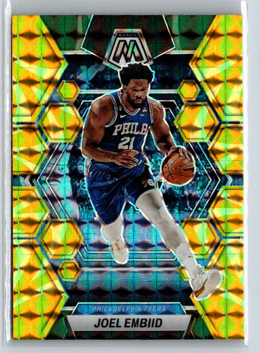 2022-23 Panini Mosaic #141 Joel Embiid Reactive Yellow J68