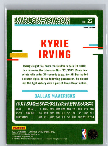 2023-24 Donruss Optic #22 Kyrie Irving Hyper Pink J68