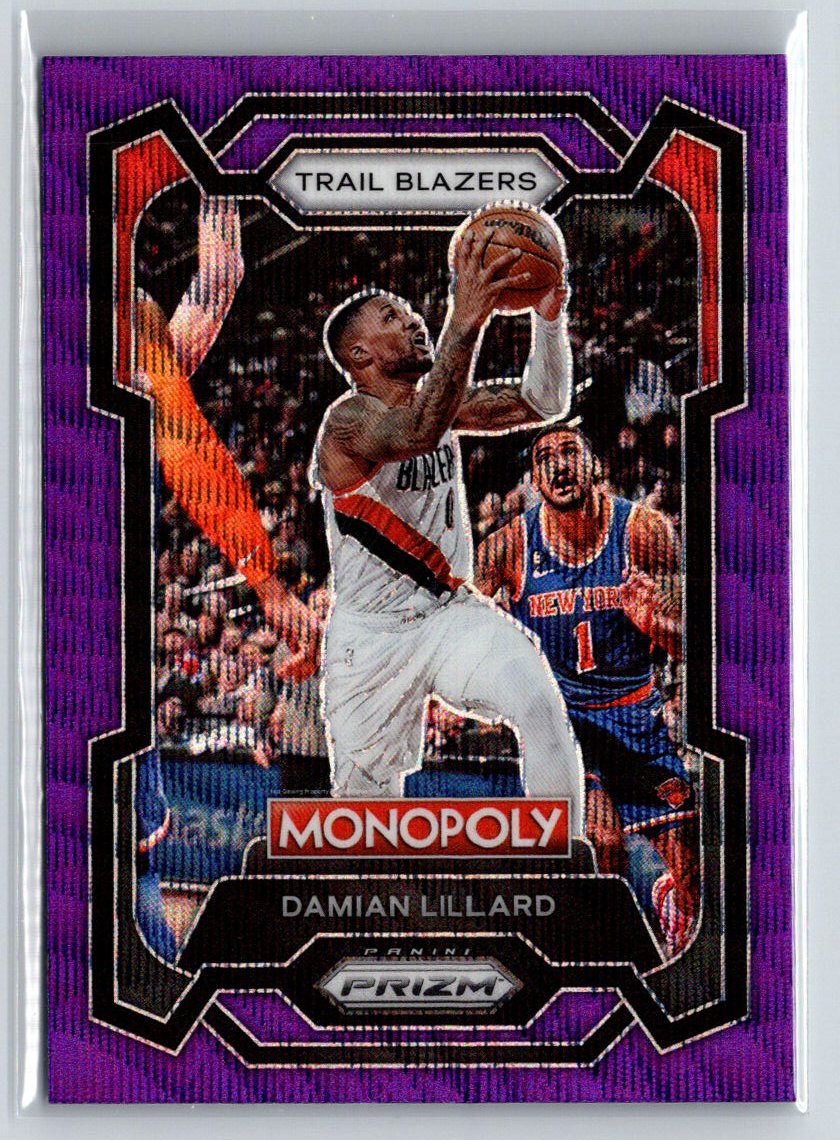 2023-24 Panini Prizm Monopoly #73 Damian Lillard Purple J68
