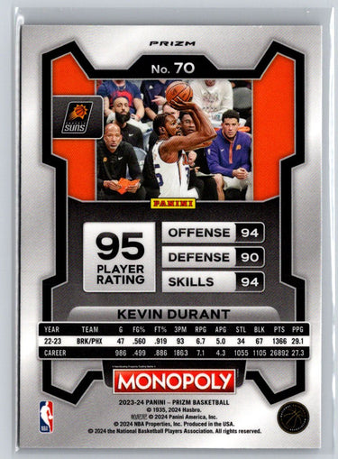 2023 Panini Prizm Draft Picks #70 Kevin Durant Purple Wave J68
