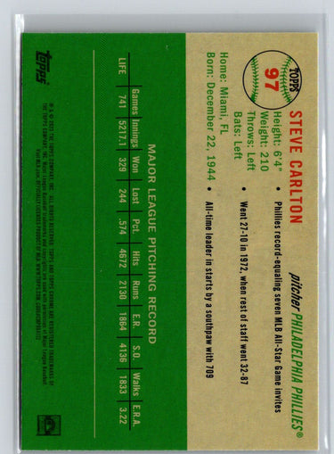2023 Topps Chrome Platinum Anniversary #97 Steve Carlton Prism Refractors J70