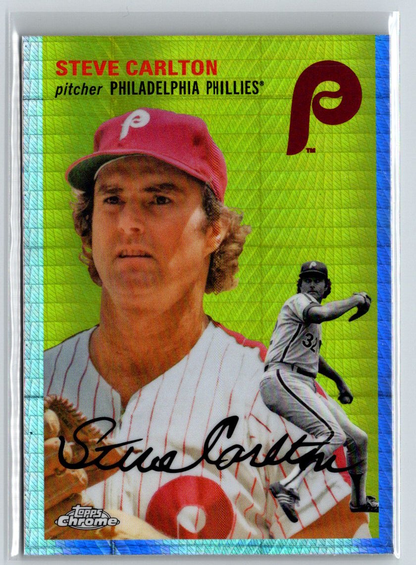 2023 Topps Chrome Platinum Anniversary #97 Steve Carlton Prism Refractors J70