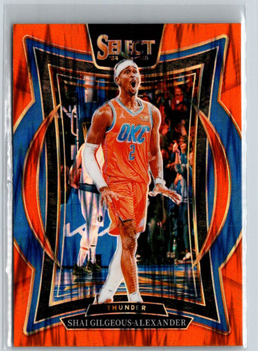 2024-25 Panini Select #36 Shai Gilgeous-Alexander Orange Tectonic Prizm K01