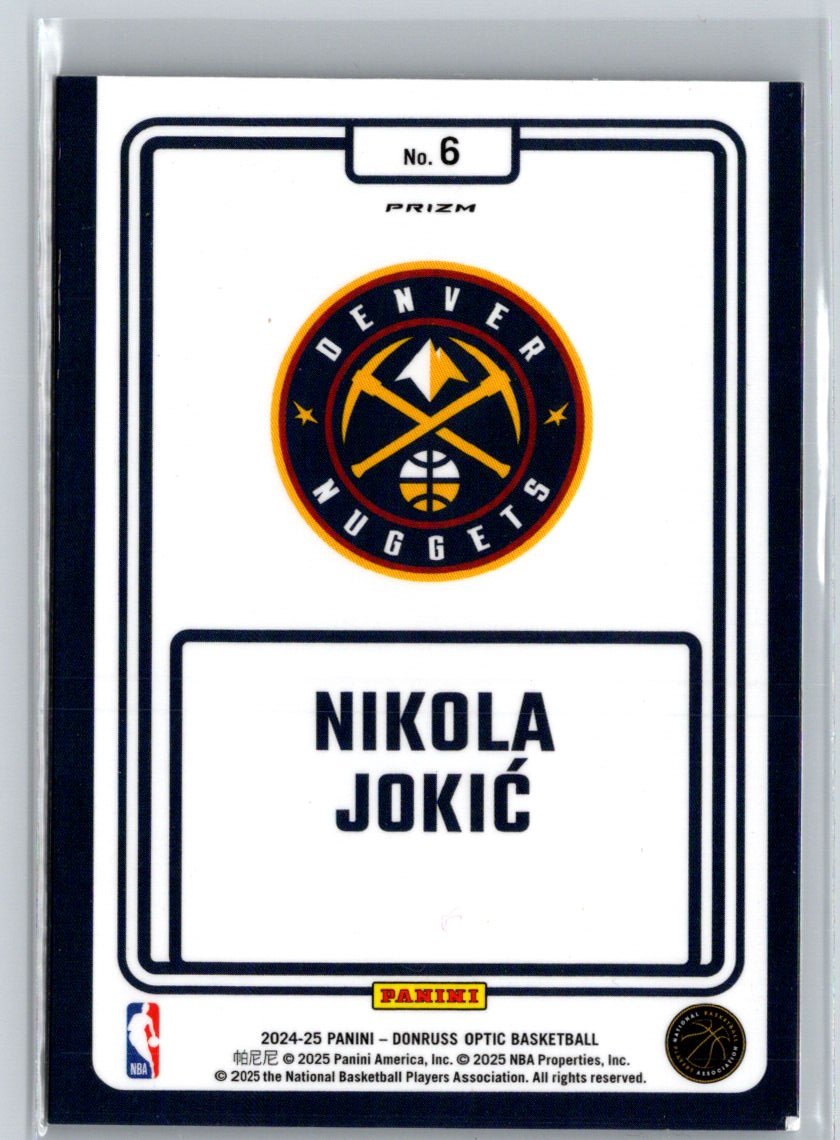 2024-25 Donruss Optic #6 Nikola Jokic Winner Stays Holo K01