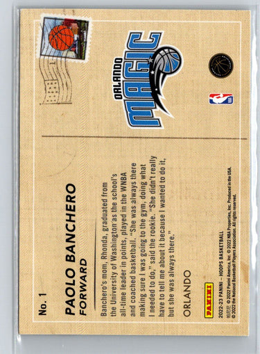 2022-23 Hoops #1 Paolo Banchero Rookie Greetings K01