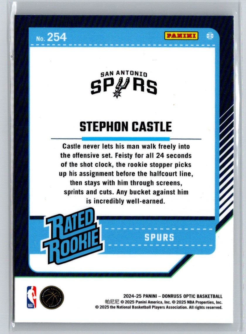 2024-25 Donruss Optic #254 Stephon Castle K02