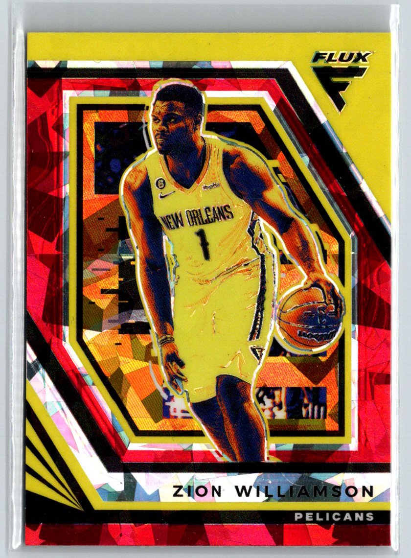 2022-23 Panini Flux #115 Zion Williamson Red Cracked Ice K02