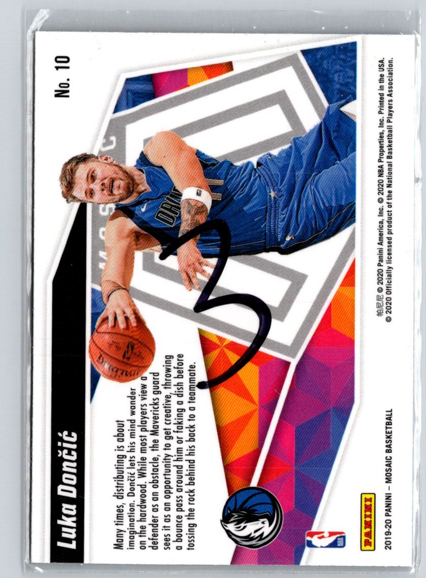 2019-20 Panini Mosaic #10 Luka Doncic Give and Go K03