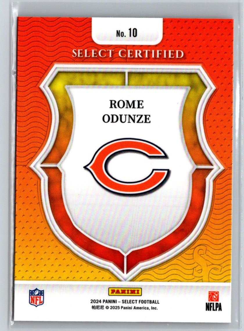 2024 Panini Select - Select Certified Rookies #10 Rome Odunze K03