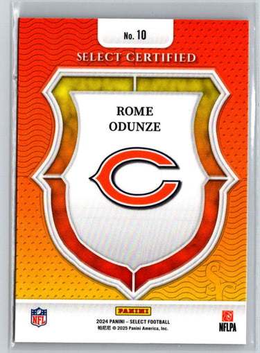 2024 Panini Select - Select Certified Rookies #10 Rome Odunze K03