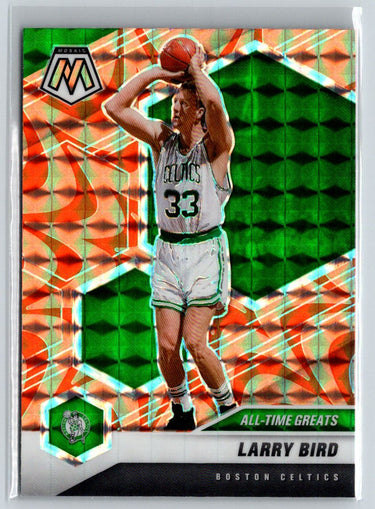 2020-21 Panini Mosaic #295 Larry Bird Mosaic Reactive Orange K03