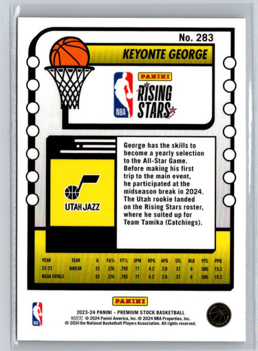 2023-24 Hoops Premium Stock #283 Keyonte George K04
