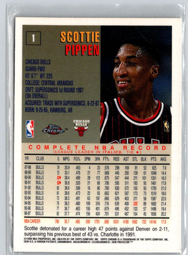1997-98 Topps Chrome #1 Scottie Pippen K04