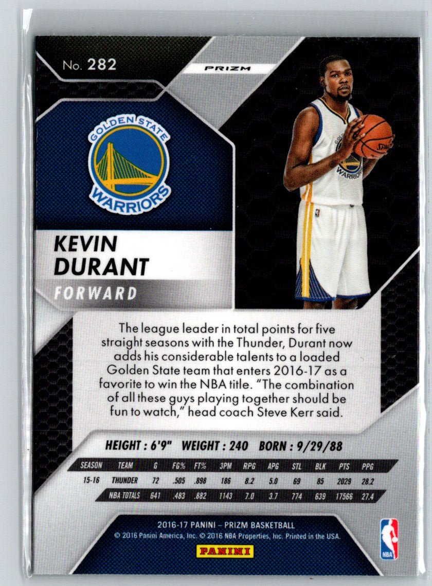 2016-17 Panini Prizm #282 Kevin Durant Green Prizms K04