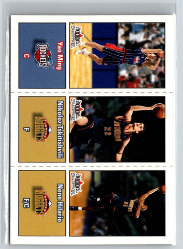 2002-03 Fleer Tradition #285 Yao Ming / Nikoloz Tskitishvili / Nene Hilario K04