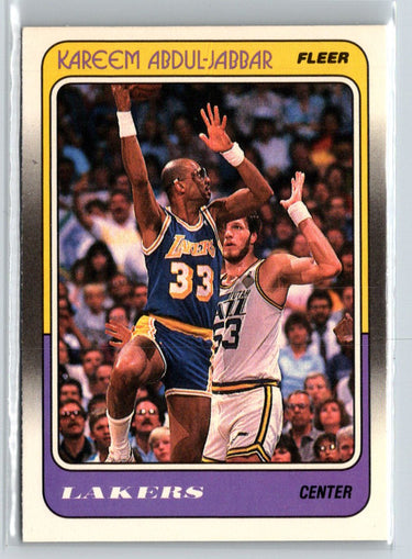 1988-89 Fleer #64 Kareem Abdul-Jabbar K05