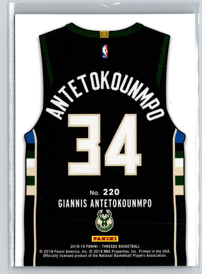 2018-19 Panini Threads #220 Giannis Antetokounmpo Dazzle K05