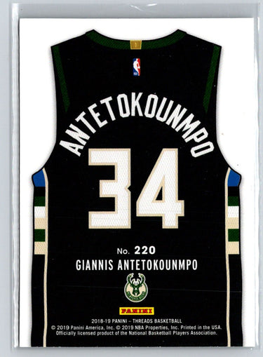 2018-19 Panini Threads #220 Giannis Antetokounmpo Dazzle K05
