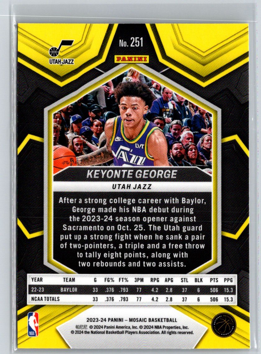 2023-24 Panini Mosaic #251 Keyonte George K07